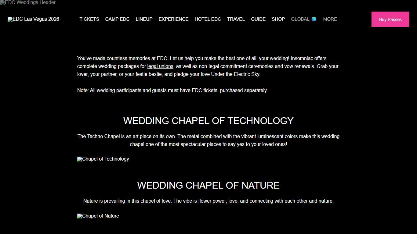 EDC Weddings – EDC Las Vegas 2026